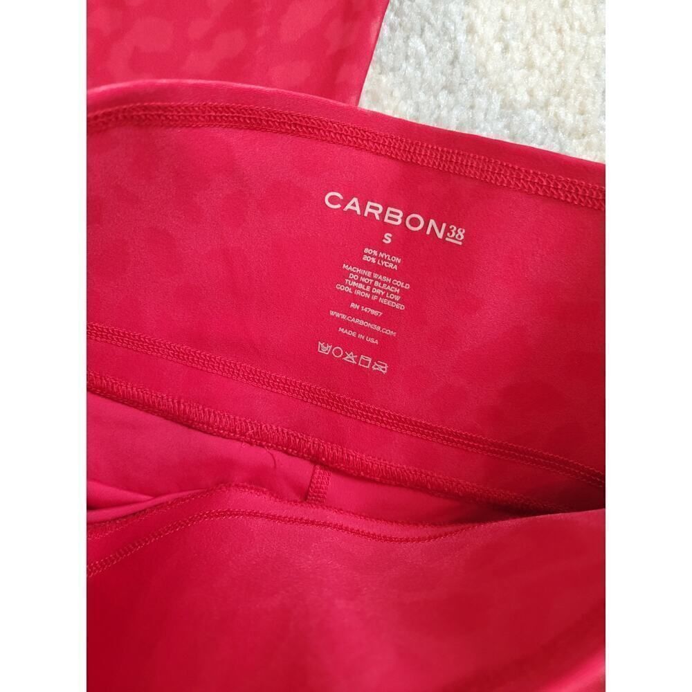 Carbon38 High Rise Full-length Legging In Leopard Takara Shine Red S - Picture 4 of 5
